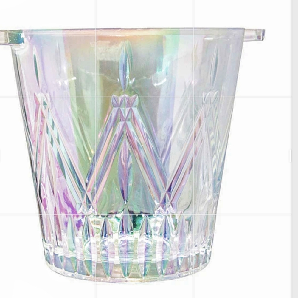 🆕Elegant Holographic/Iridescent Champagne Ice Bucket